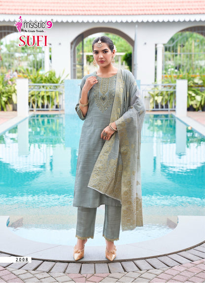 Sufi Vol 2 Mystic 9 Banglori Silk Readymade Pant Style Suits Wholesaler Gujarat