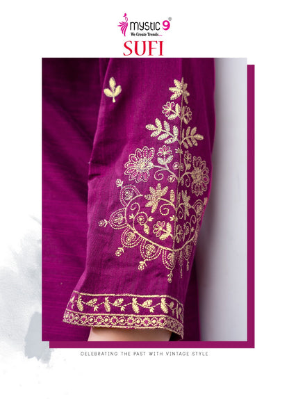 Sufi Vol 2 Mystic 9 Banglori Silk Readymade Pant Style Suits Wholesaler Gujarat