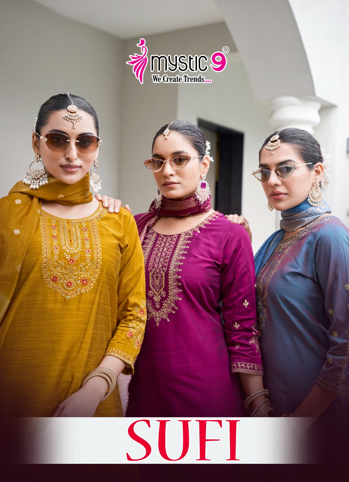 Sufi Vol 2 Mystic 9 Banglori Silk Readymade Pant Style Suits Wholesaler Gujarat