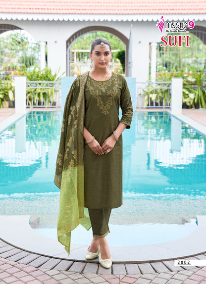 Sufi Vol 2 Mystic 9 Banglori Silk Readymade Pant Style Suits Wholesaler Gujarat