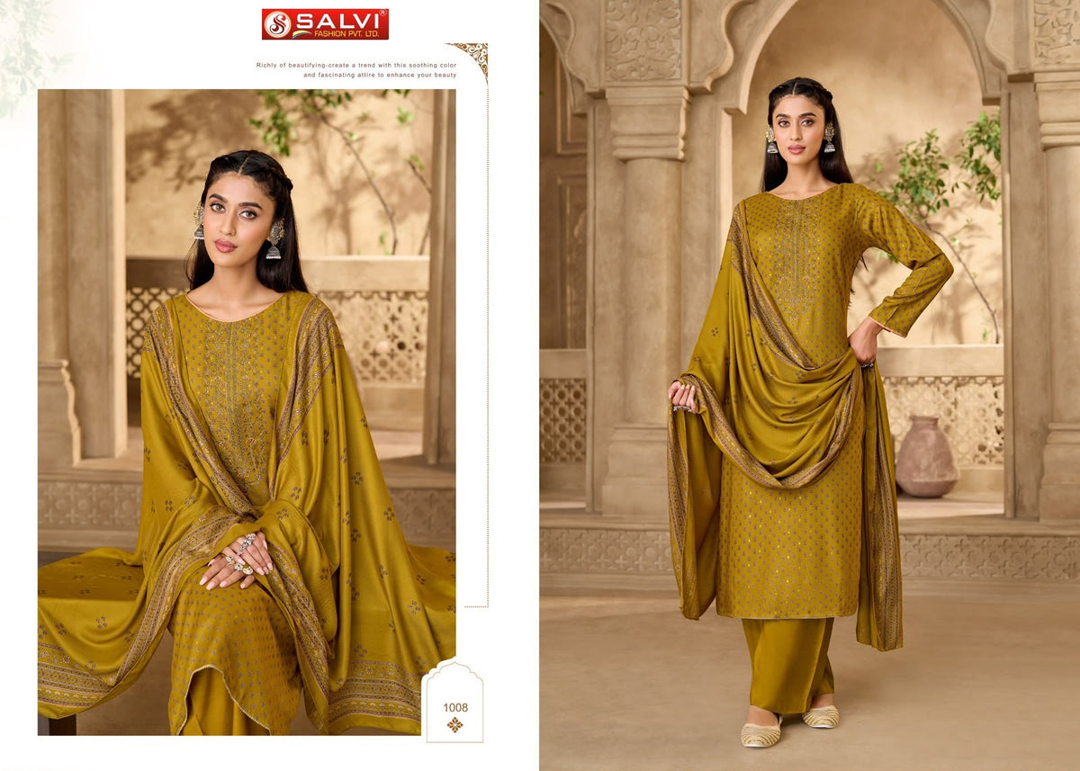 Sufi Winter Salvi Fashion Viscose Pashmina Suits Wholesale Price