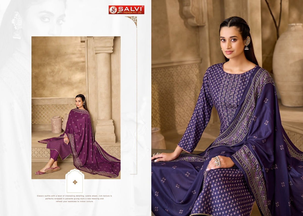 Sufi Winter Salvi Fashion Viscose Pashmina Suits Wholesale Price
