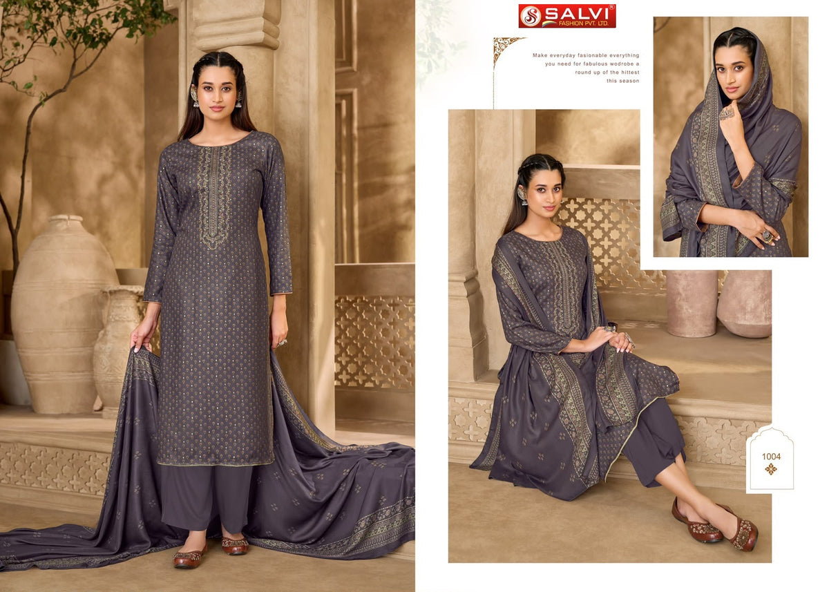Sufi Winter Salvi Fashion Viscose Pashmina Suits Wholesale Price