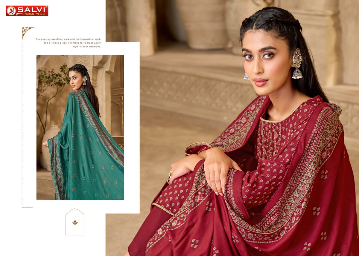 Sufi Winter Salvi Fashion Viscose Pashmina Suits Wholesale Price