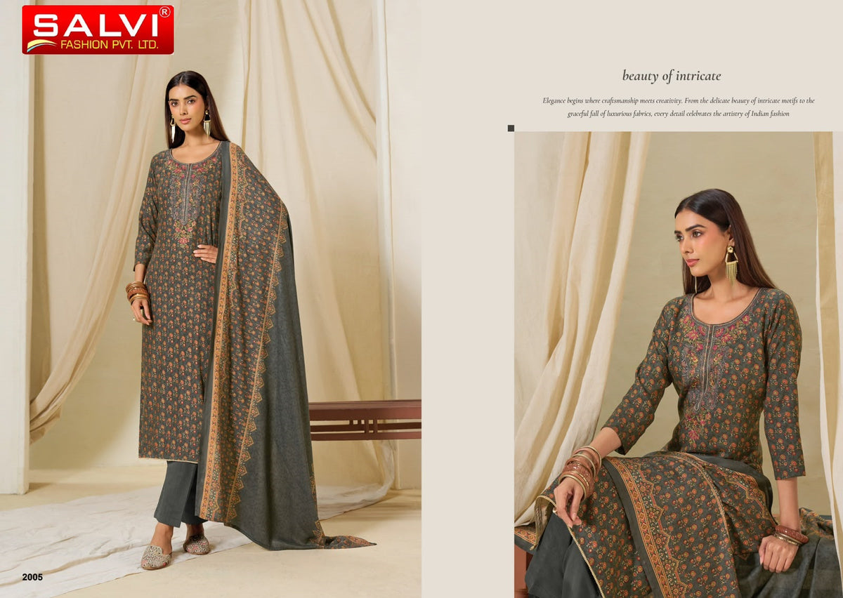 Sufi Winter Vol 2 Salvi Fashion Viscose Pashmina Suits Supplier Gujarat