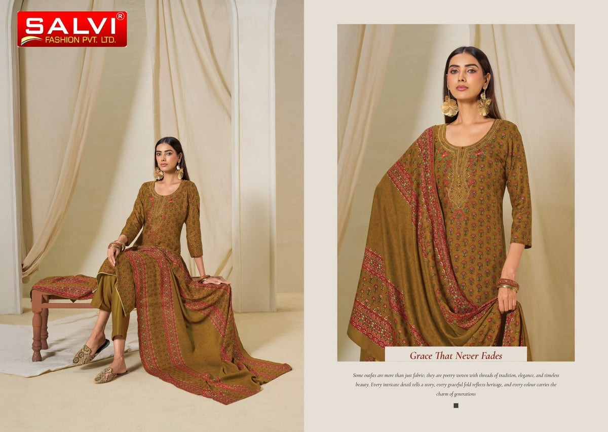Sufi Winter Vol 2 Salvi Fashion Viscose Pashmina Suits Supplier Gujarat
