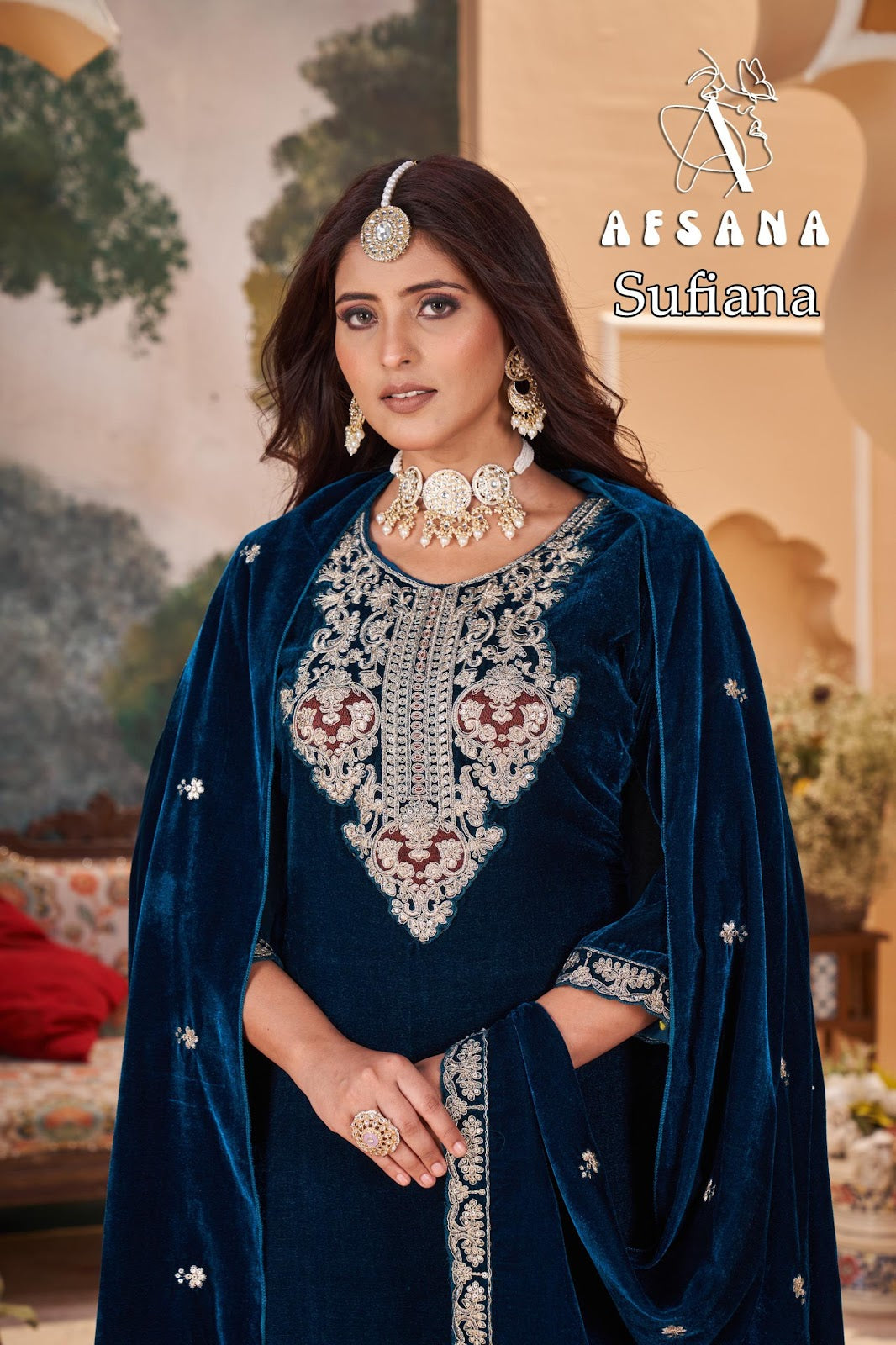 Sufiana Afsana Readymade Velvet Suits Wholesale Price
