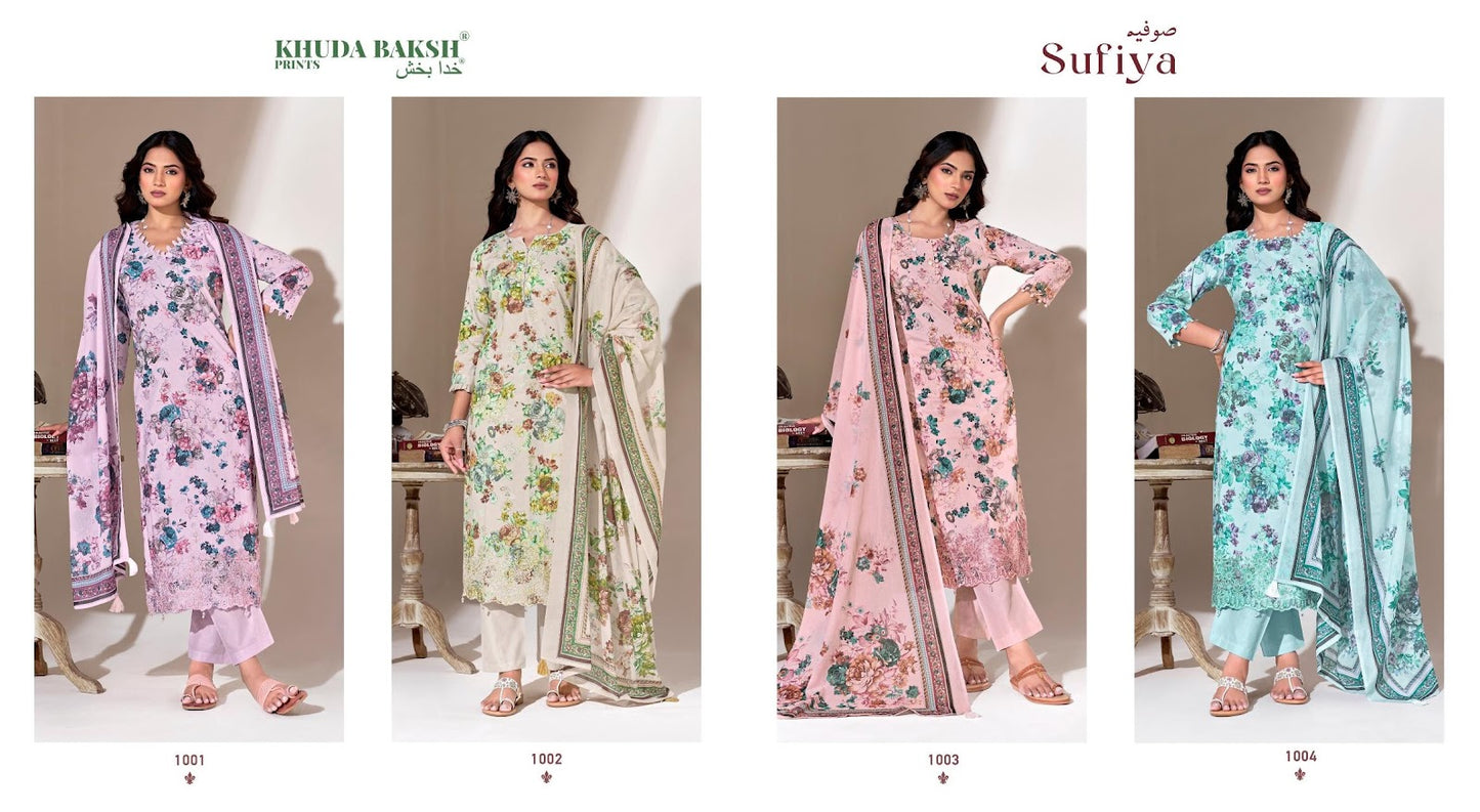 Sufiya Khuda Baksh Prints Lawn Karachi Salwar Suits Manufacturer Gujarat
