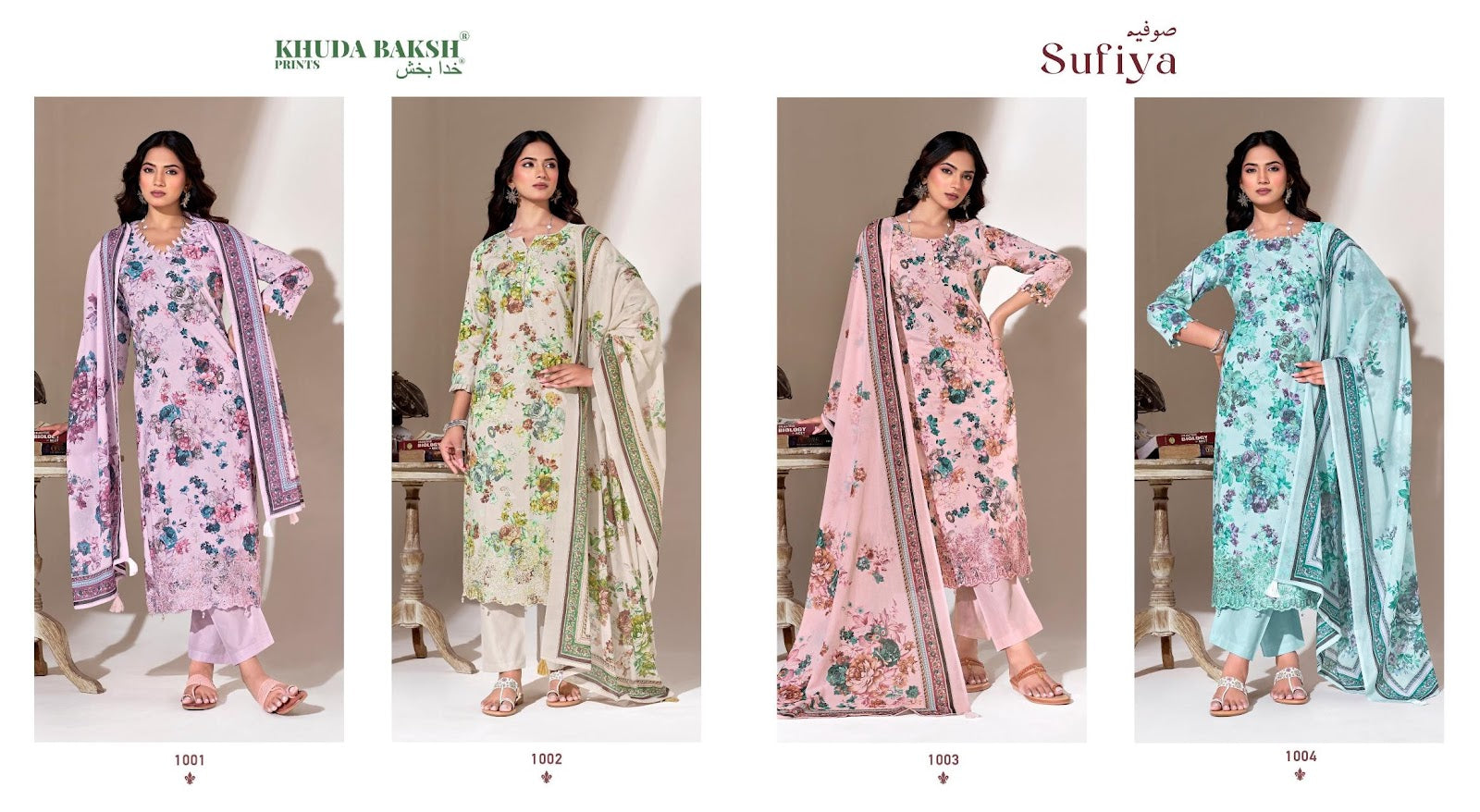 Sufiya Khuda Baksh Prints Lawn Karachi Salwar Suits Manufacturer Gujarat