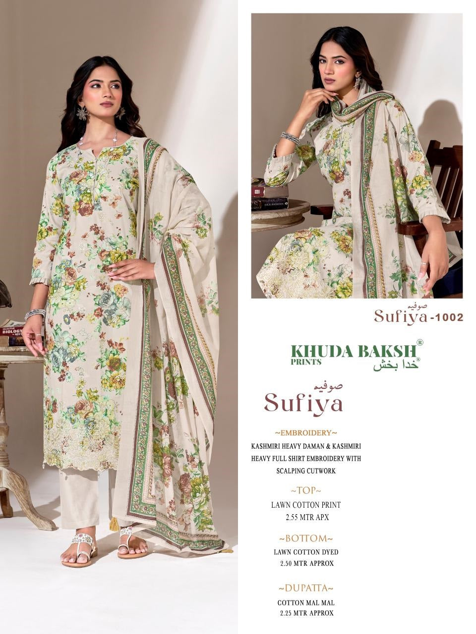 Sufiya Khuda Baksh Prints Lawn Karachi Salwar Suits Manufacturer Gujarat