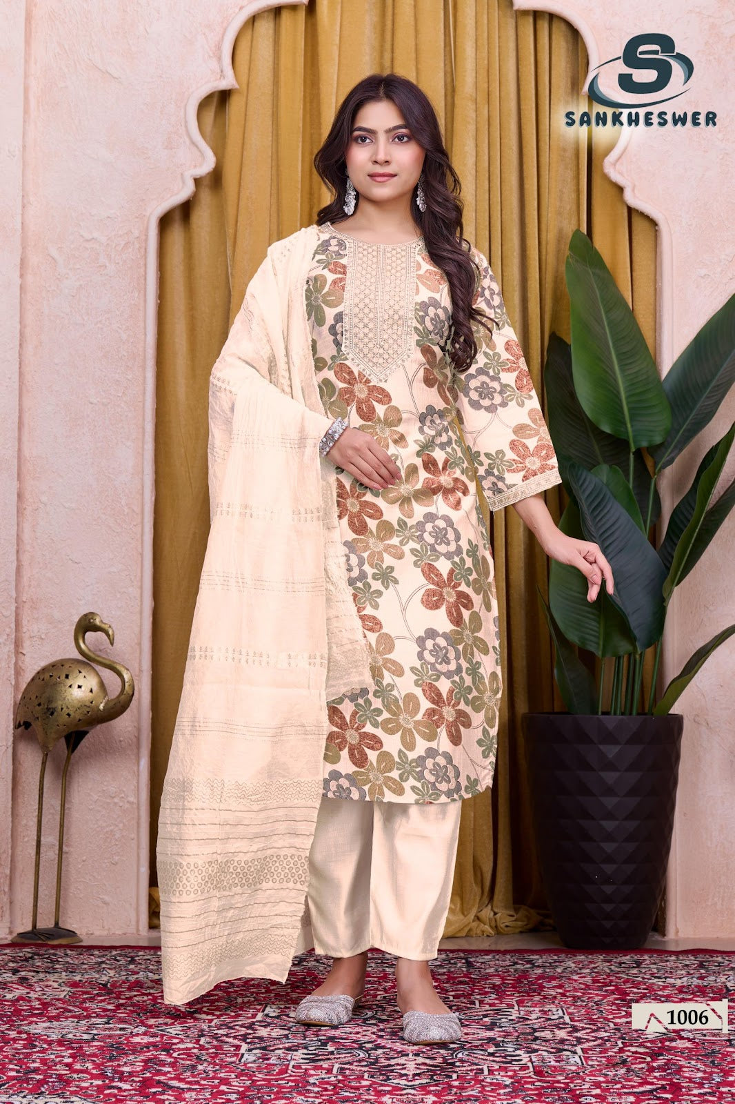 Sufiyana Vol 1 Sankheswer Vertican Readymade Pant Style Suits Wholesale Price