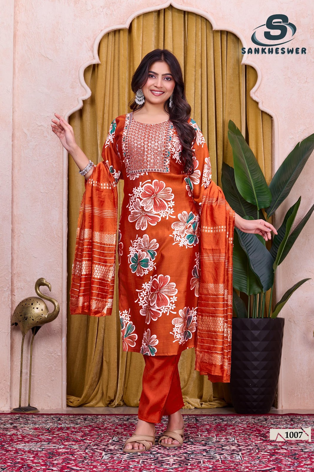 Sufiyana Vol 1 Sankheswer Vertican Readymade Pant Style Suits Wholesale Price