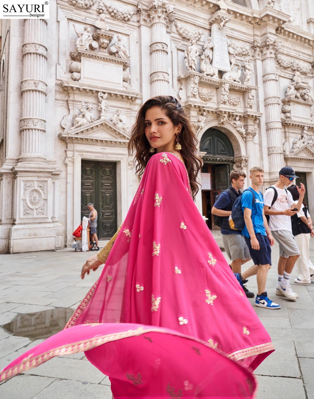 Sugandh Sayuri Silk Jacquard Readymade Sharara Suits Exporter