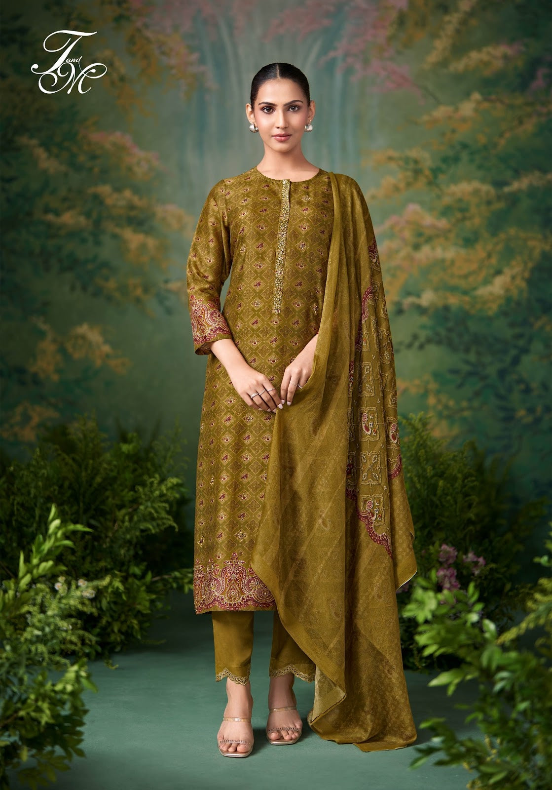Sugandh Tm Bemberg Silk Plazzo Style Suits Manufacturer Ahmedabad