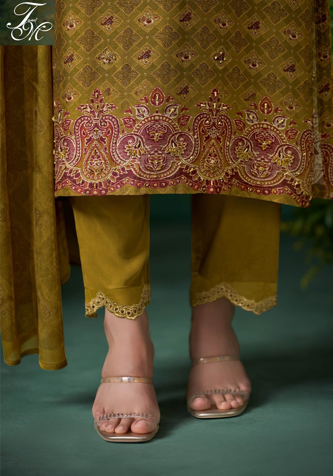 Sugandh Tm Bemberg Silk Plazzo Style Suits Manufacturer Ahmedabad