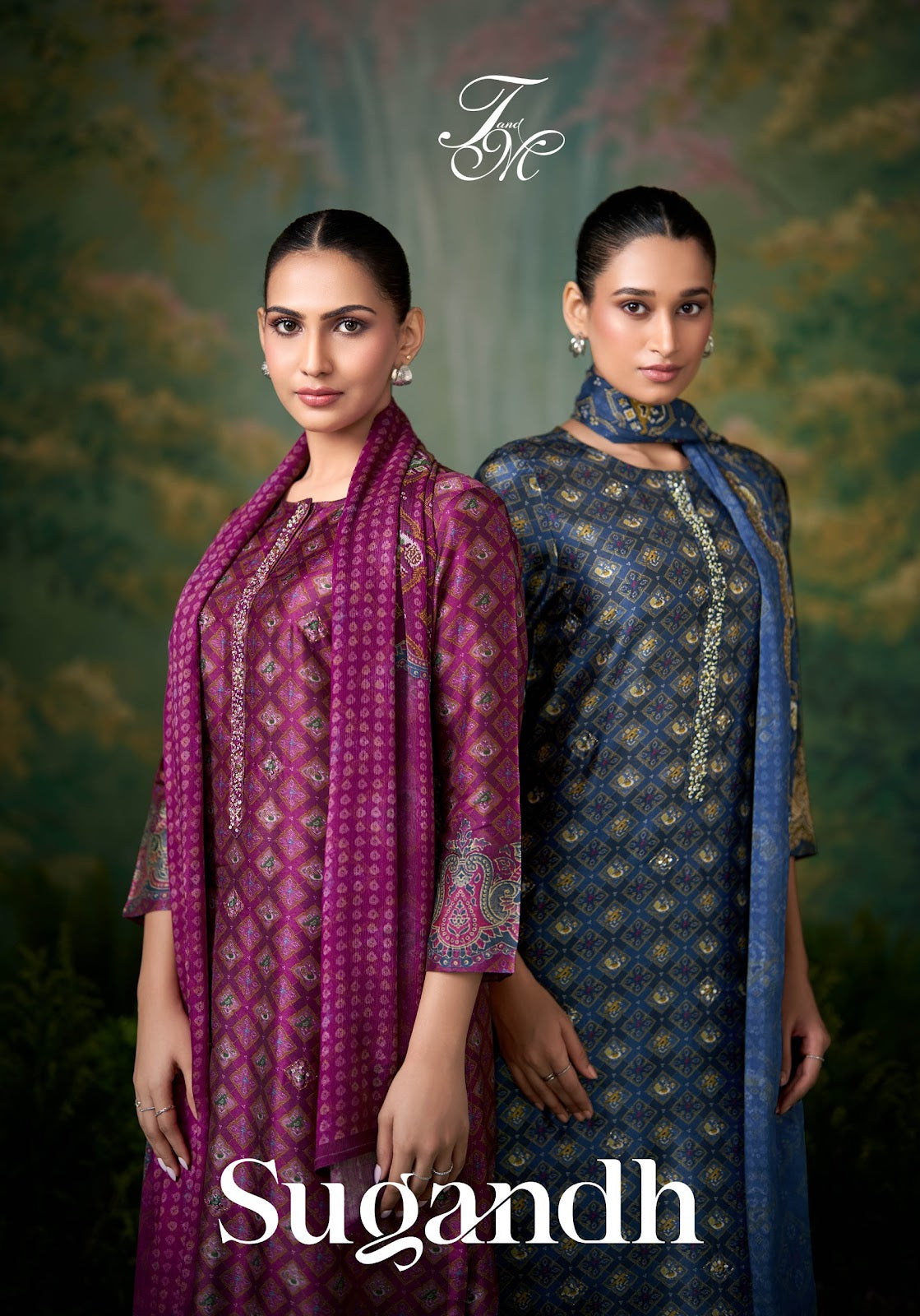 Sugandh Tm Bemberg Silk Plazzo Style Suits Manufacturer Ahmedabad