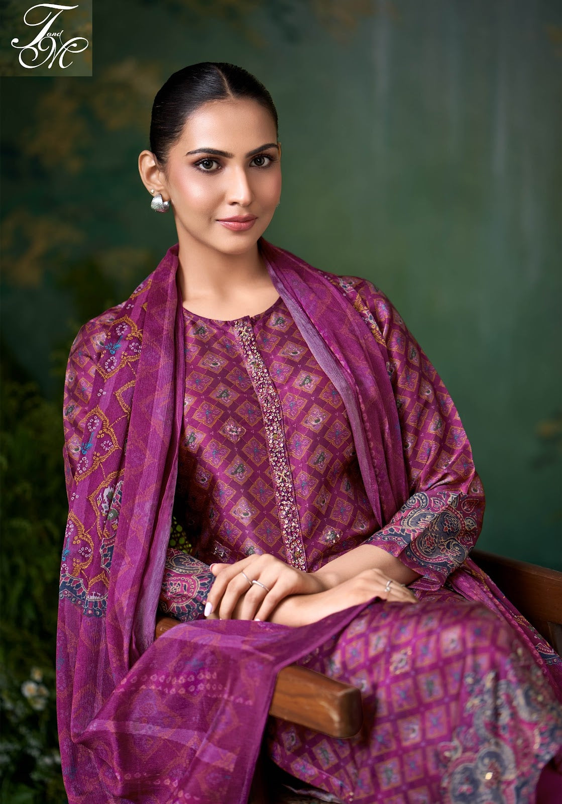 Sugandh Tm Bemberg Silk Plazzo Style Suits Manufacturer Ahmedabad