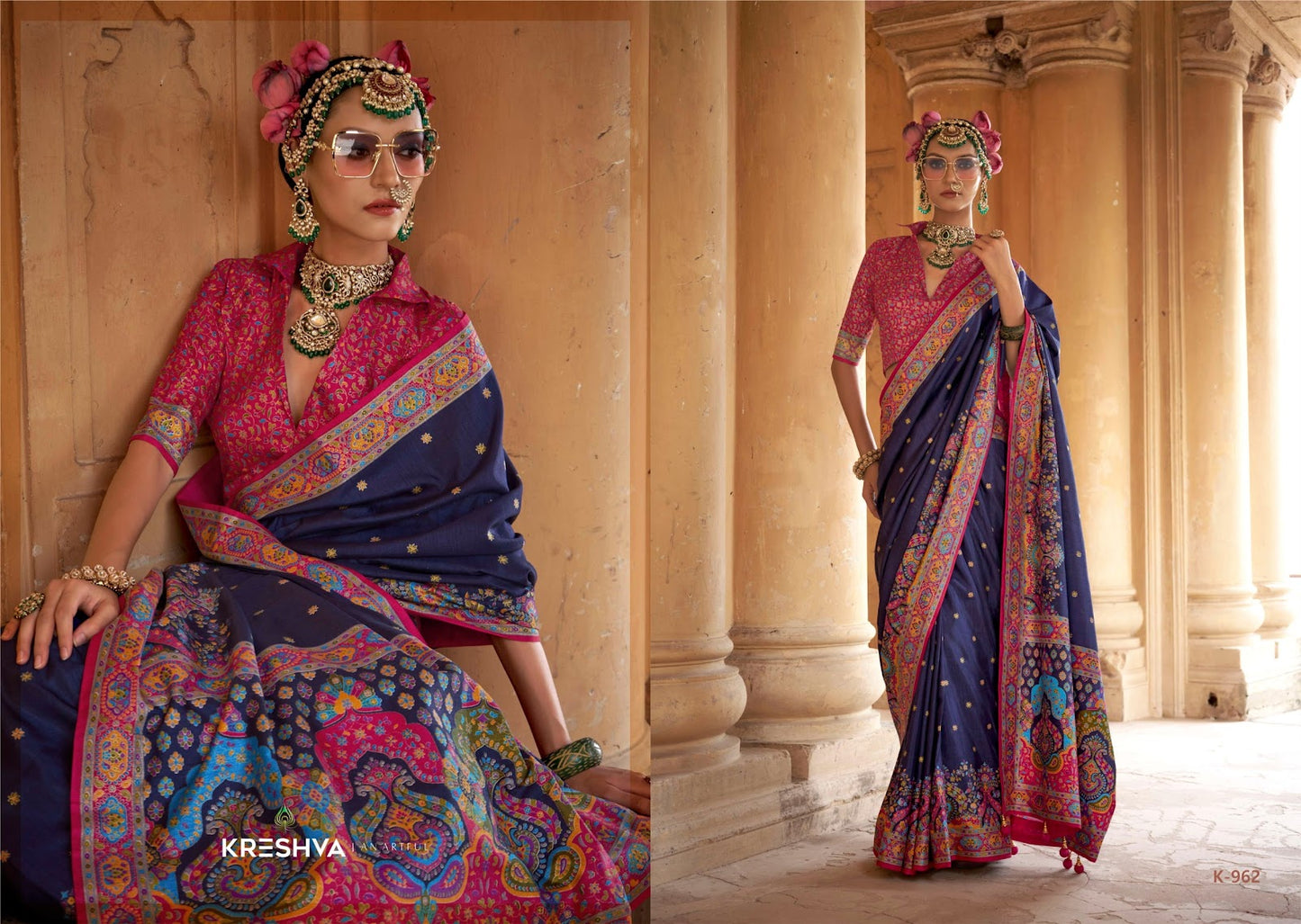 Sugandha 957-962 Kreshva Pv Silk Sarees Exporter