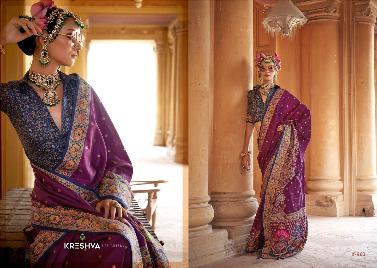 Sugandha 957-962 Kreshva Pv Silk Sarees Exporter