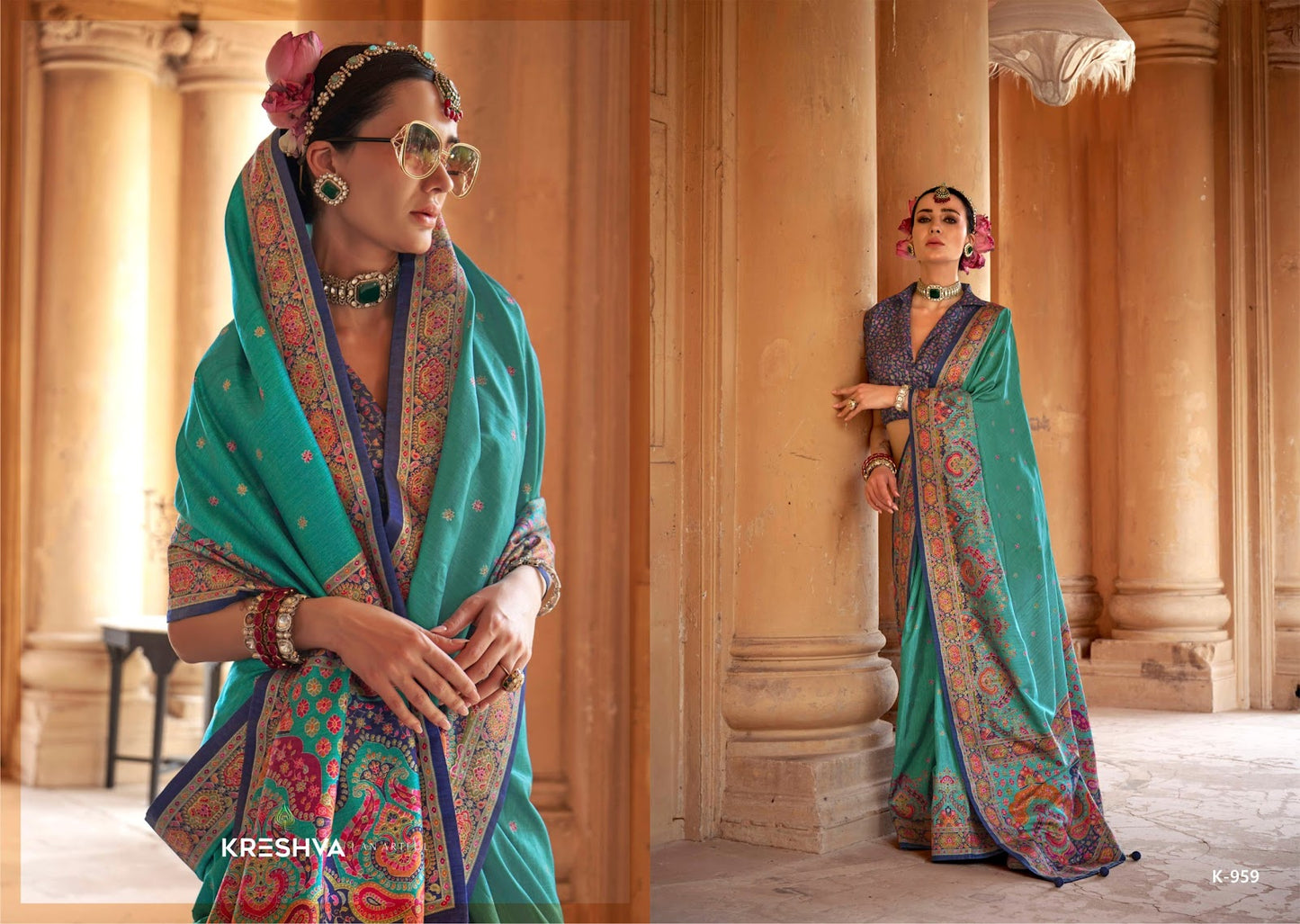 Sugandha 957-962 Kreshva Pv Silk Sarees Exporter