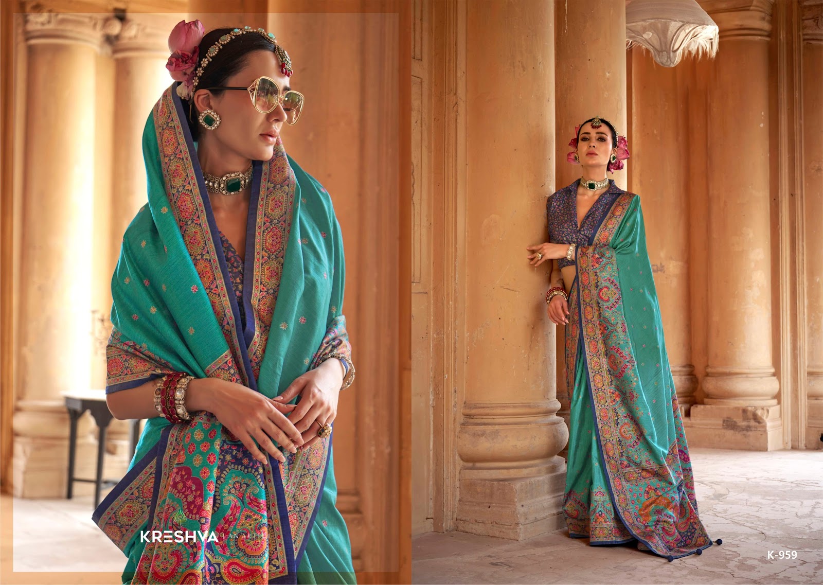 Sugandha 957-962 Kreshva Pv Silk Sarees Exporter