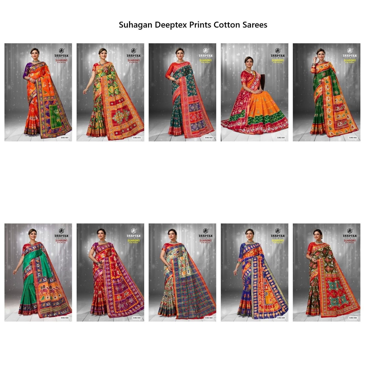 Suhagan Deeptex Prints Cotton Sarees Wholesale
