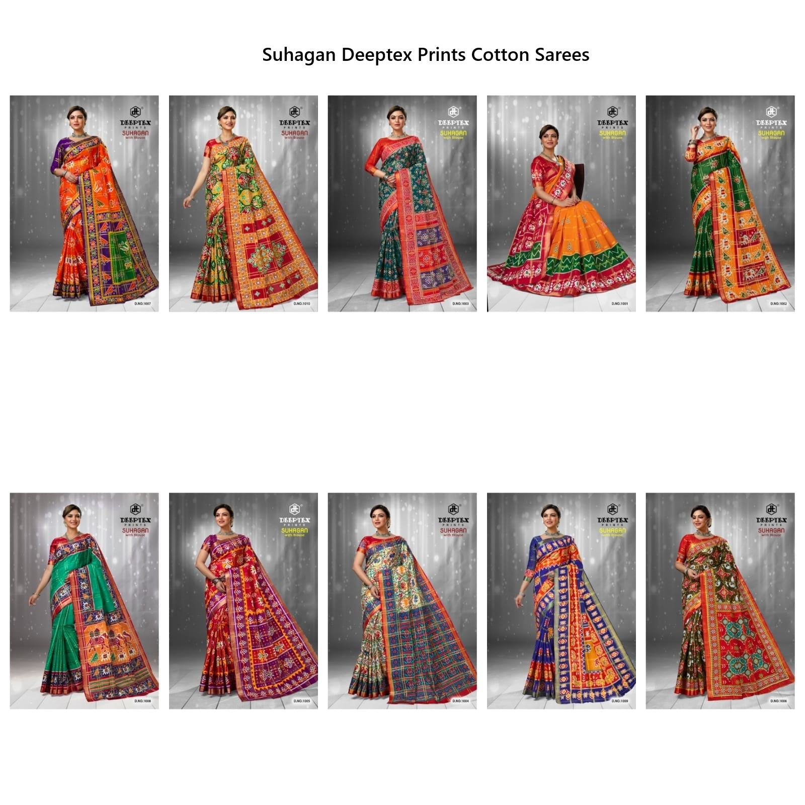 Suhagan Deeptex Prints Cotton Sarees Wholesale