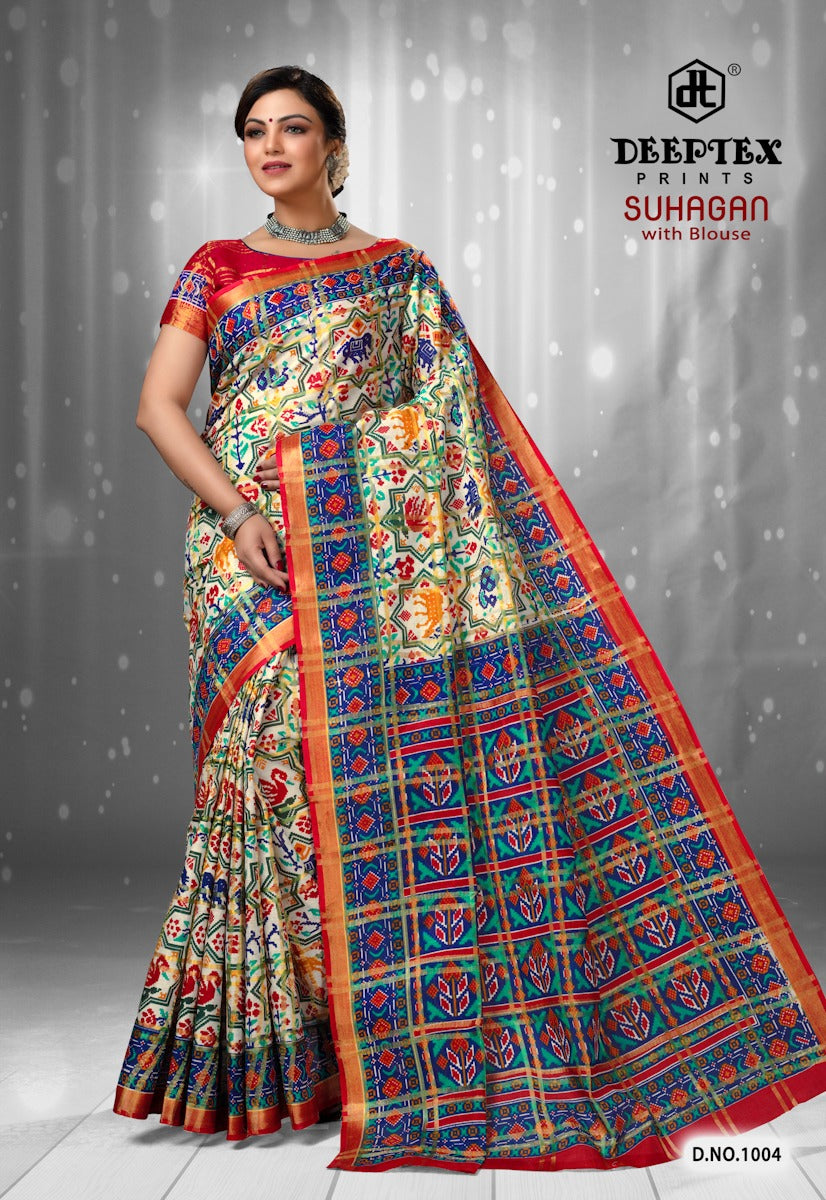 Suhagan Deeptex Prints Cotton Sarees Wholesale