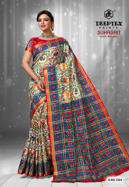 Suhagan Deeptex Prints Cotton Sarees Wholesale