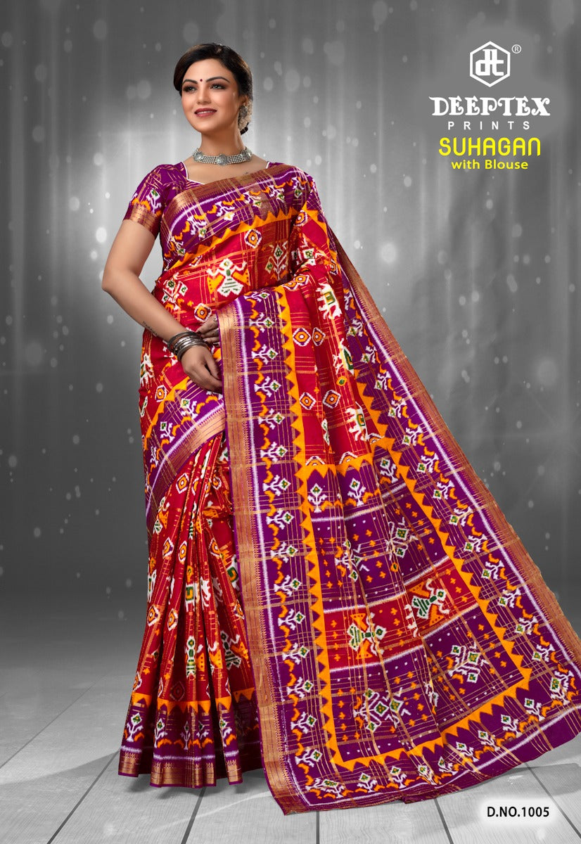 Suhagan Deeptex Prints Cotton Sarees Wholesale