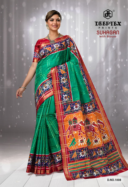 Suhagan Deeptex Prints Cotton Sarees Wholesale