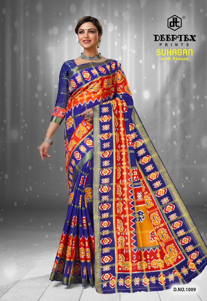Suhagan Deeptex Prints Cotton Sarees Wholesale