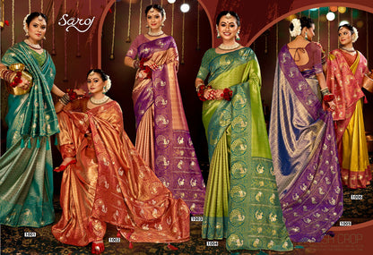 Suhagan Paithani Tissue Saroj Silk Sarees Wholesale Price