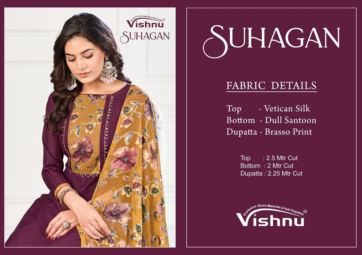 Suhagan Vishnu Impex Vetican Silk Pant Style Suits Wholesale Price
