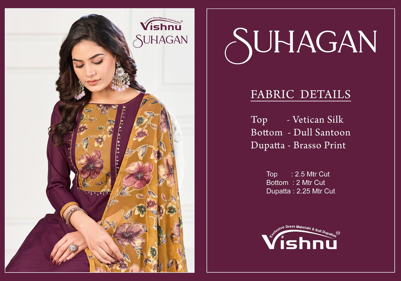 Suhagan Vishnu Impex Vetican Silk Pant Style Suits Wholesale Price
