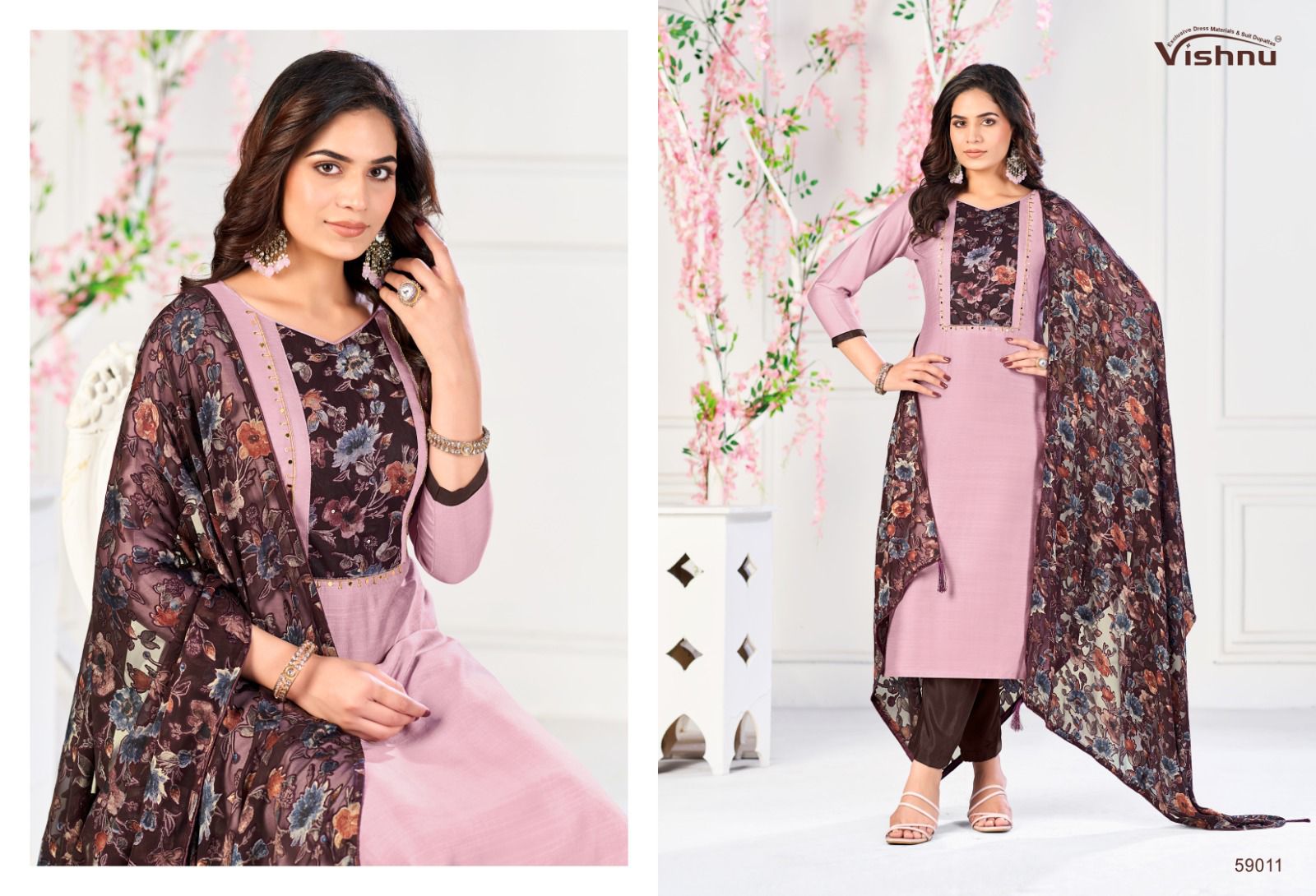 Suhagan Vishnu Impex Vetican Silk Pant Style Suits Wholesale Price
