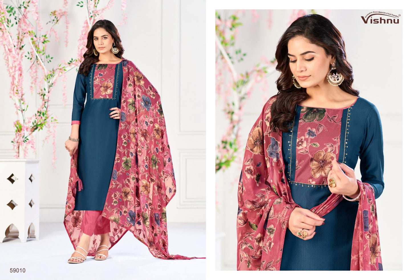 Suhagan Vishnu Impex Vetican Silk Pant Style Suits Wholesale Price