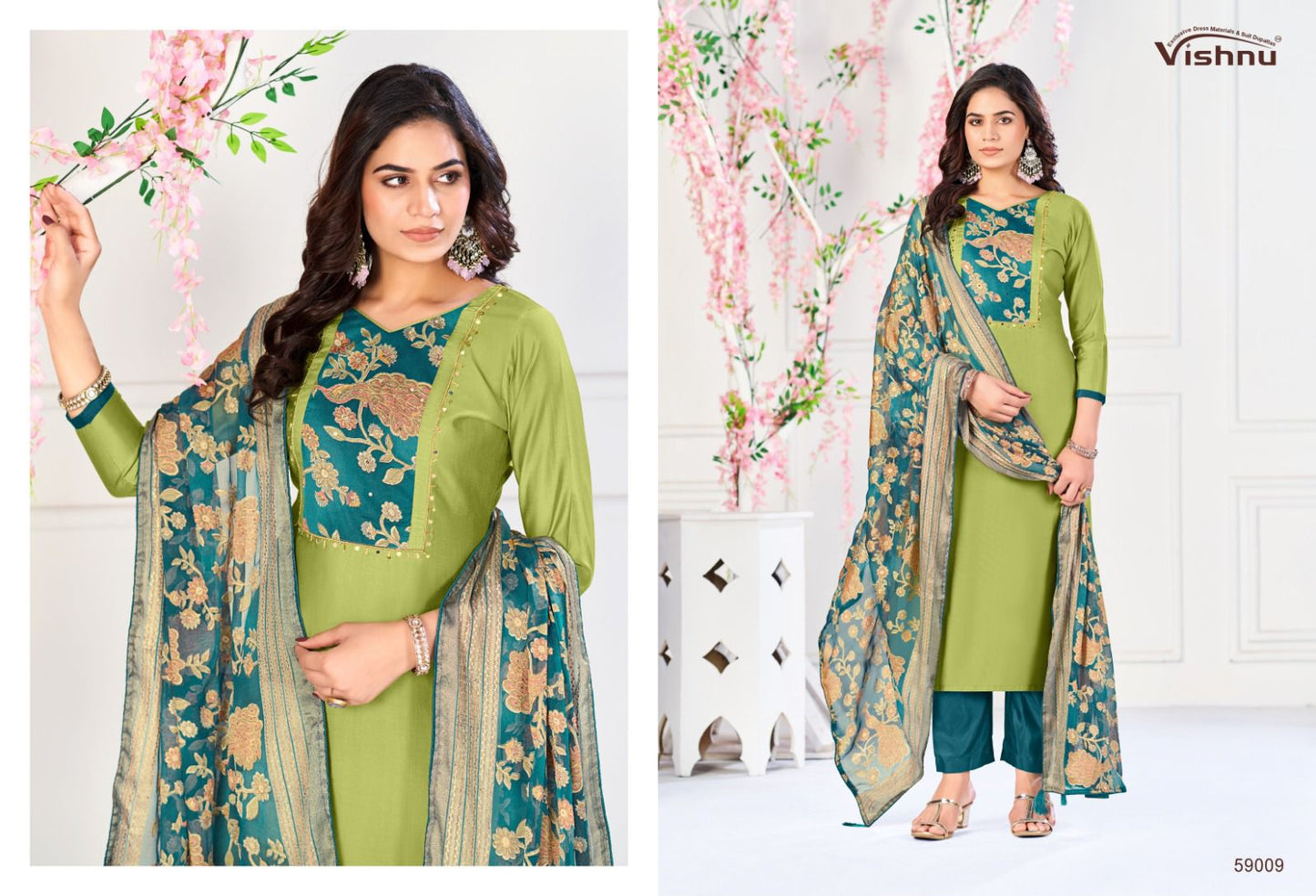 Suhagan Vishnu Impex Vetican Silk Pant Style Suits Wholesale Price