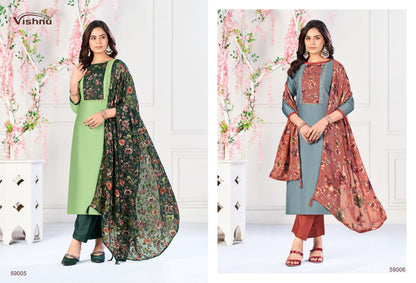 Suhagan Vishnu Impex Vetican Silk Pant Style Suits Wholesale Price