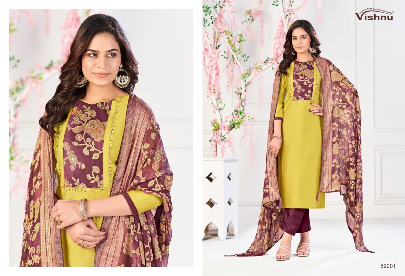 Suhagan Vishnu Impex Vetican Silk Pant Style Suits Wholesale Price