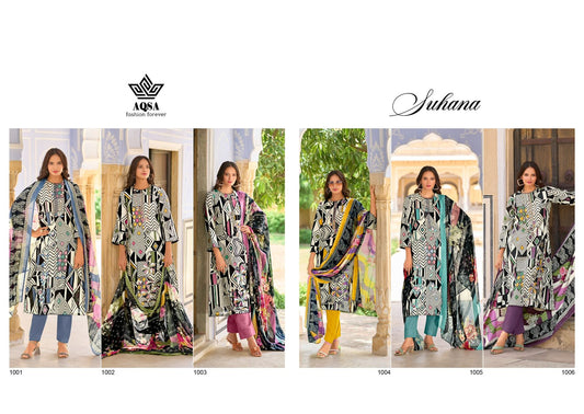 Suhana Aqsa Cambric Cotton Pant Style Suits Exporter