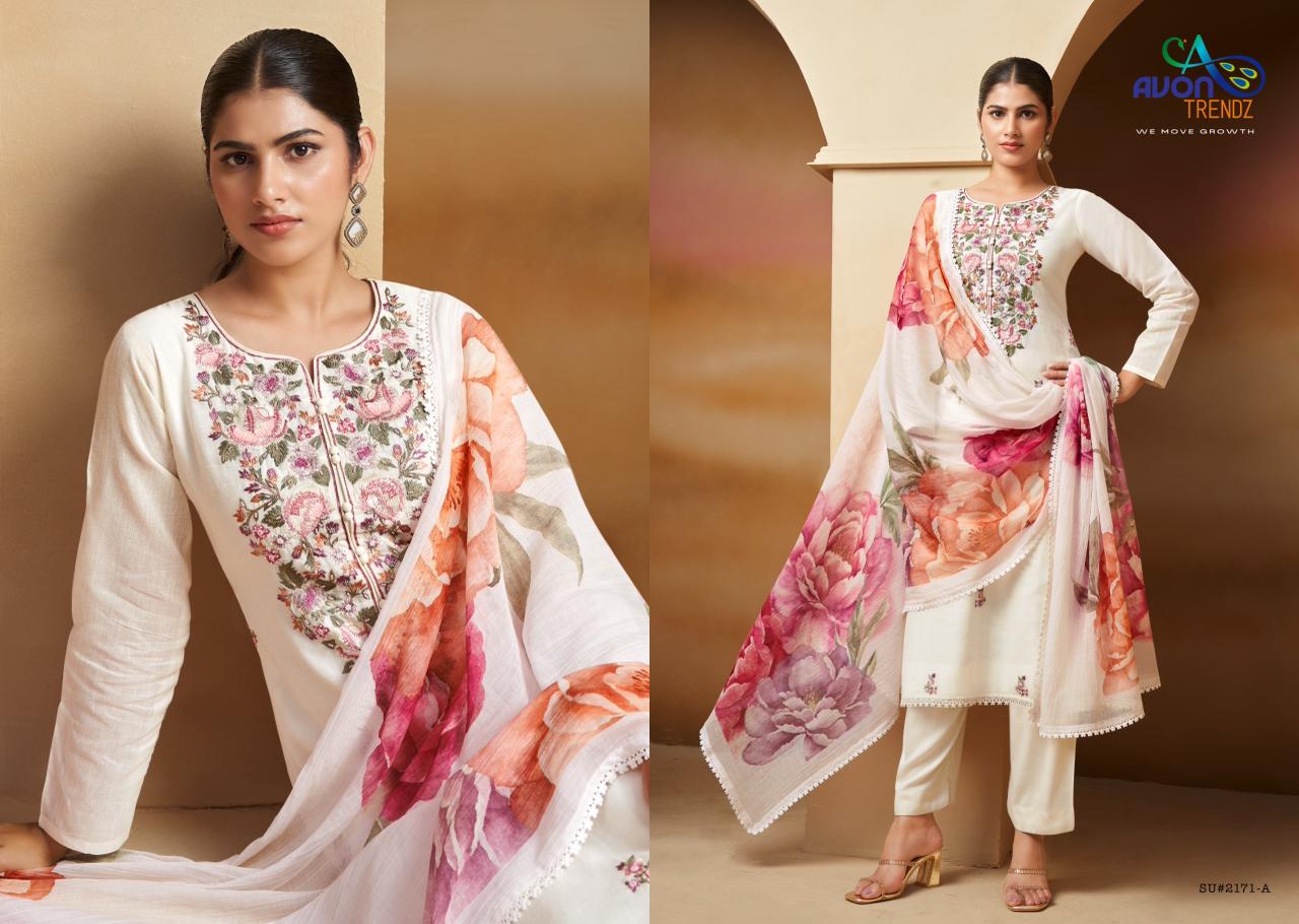 Suhana Avon Trendz Linen Pant Style Suits Wholesale Price