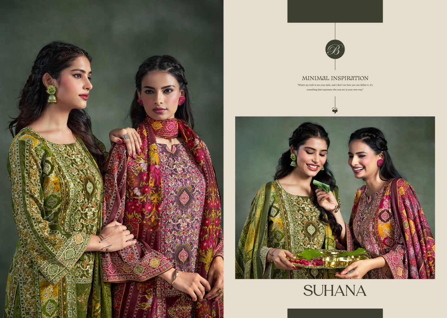 Suhana Belliza Designer Studio Viscose Rayon Karachi Salwar Suits Exporter India