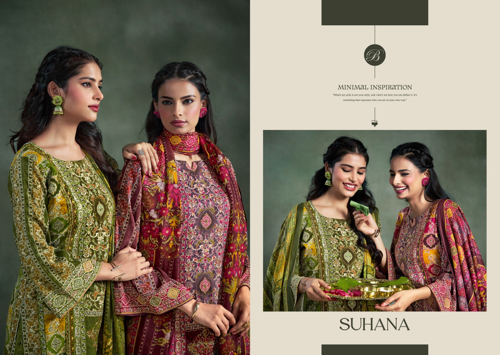 Suhana Belliza Designer Studio Viscose Rayon Karachi Salwar Suits Exporter India
