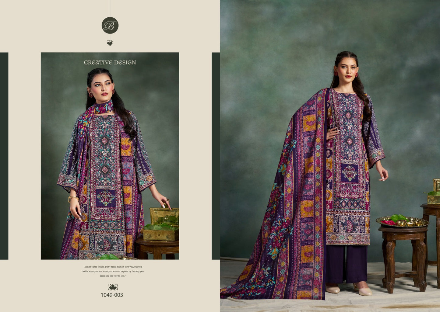 Suhana Belliza Designer Studio Viscose Rayon Karachi Salwar Suits Exporter India