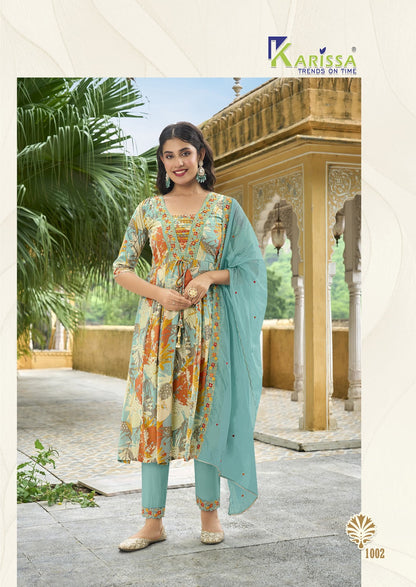 Suhana Karissa Viscose Silk Readymade Pant Style Suits Supplier Gujarat