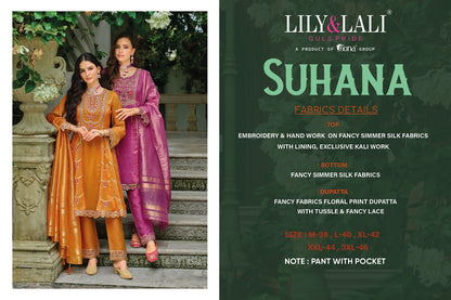Suhana Lily Lali Simmer Readymade Anarkali Suits Wholesale