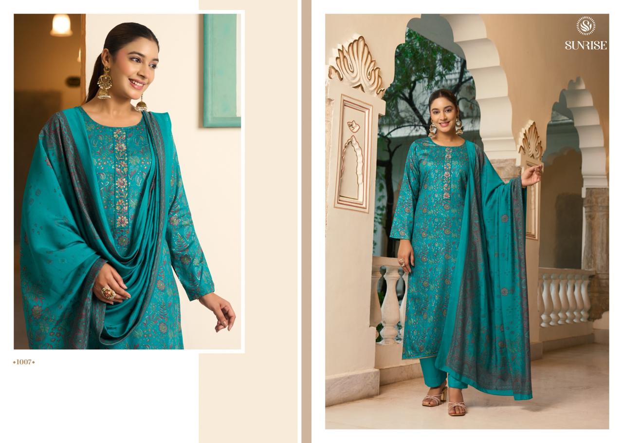 Suhana Safar Sunrise Jam Satin Pant Style Suits Manufacturer Ahmedabad