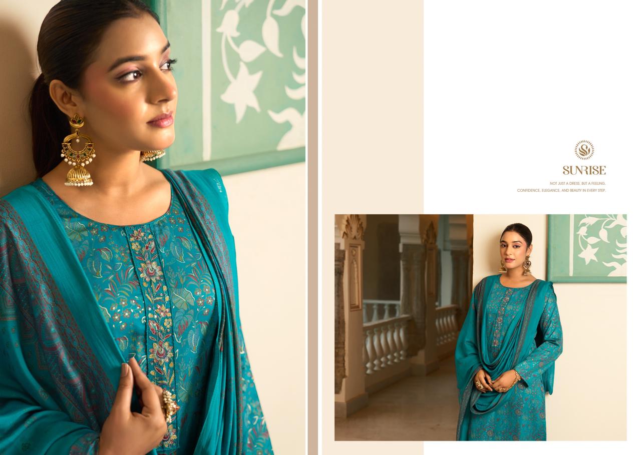 Suhana Safar Sunrise Jam Satin Pant Style Suits Manufacturer Ahmedabad