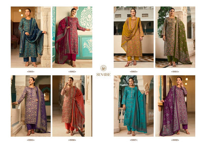 Suhana Safar Sunrise Jam Satin Pant Style Suits Manufacturer Ahmedabad